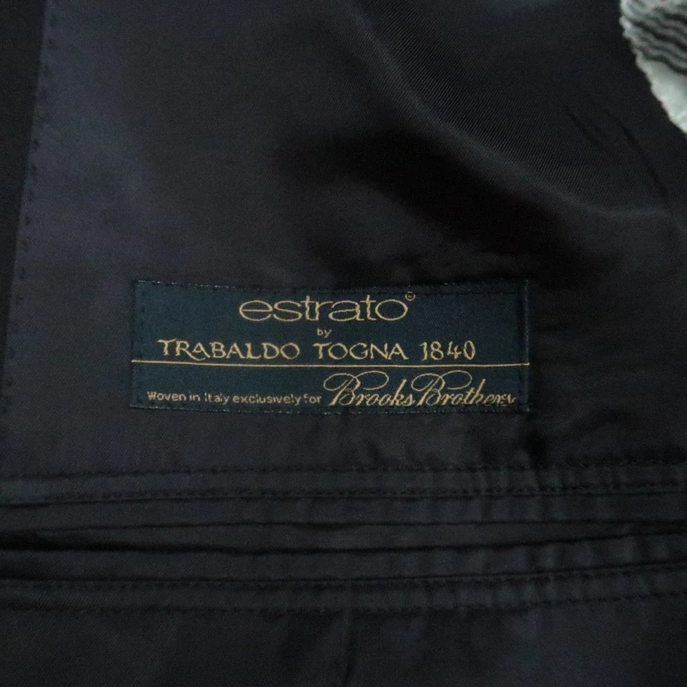 Brooks Brothers Blazer Men 44L Blue 1818 Madison Estrato‎ Wool Sport Coat Jacket